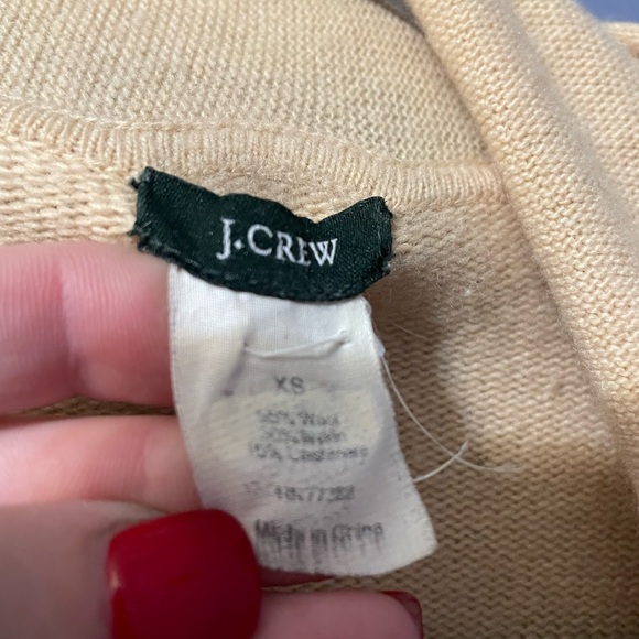 J.Crew Beige Wool Cashmere Cardigan Sweater XS - Picture 4 of 7